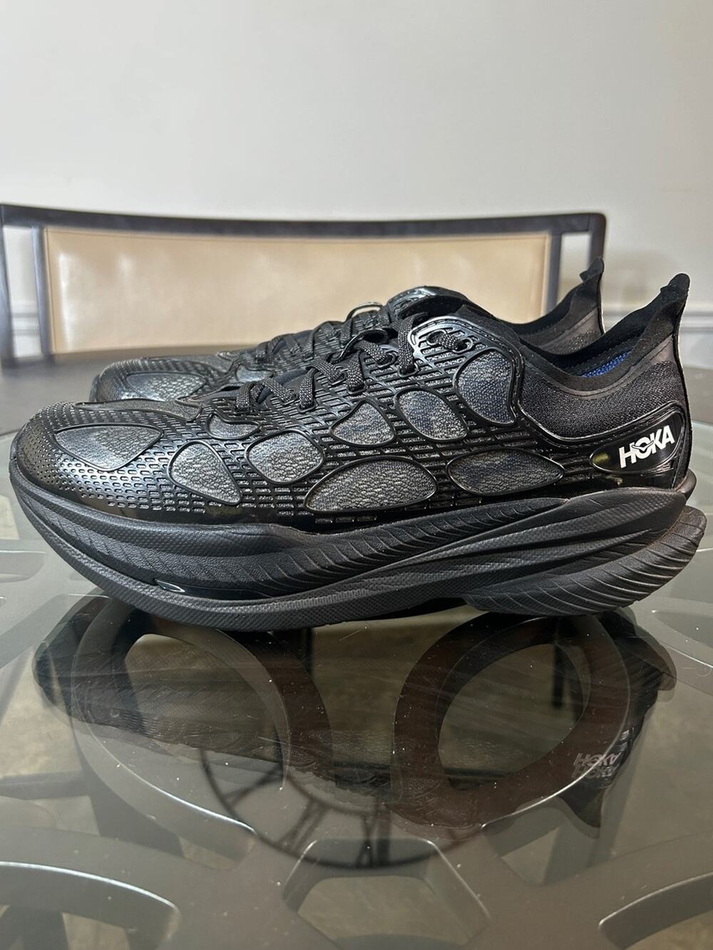 Hoka Mach X Caged Black Metallic 1168932 BMD Mens Size 14 Running Shoes